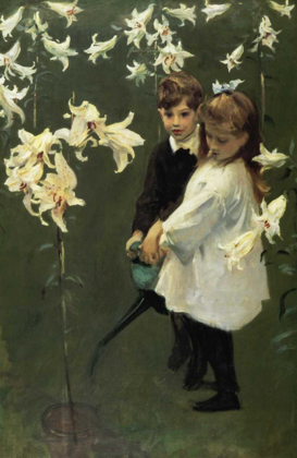 Picture of GARDEN STUDY OF THE VICKARS CHILDREN 1884