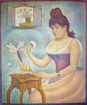 Picture of YOUNG WOMAN POWDERING HERSELF