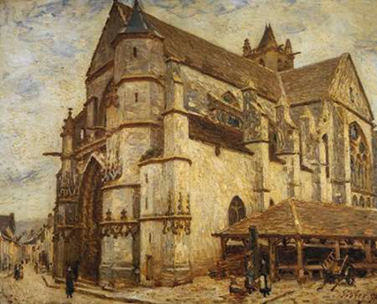 Picture of THE CHURCH AT MORET ICY WEATHER
