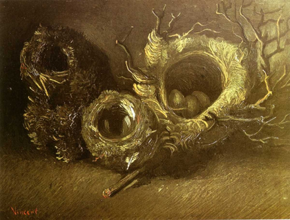 Picture of STILL LIFE WITH THREE BIRDS NESTS