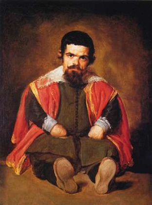 Picture of A DWARF SITTING ON THE FLOOR