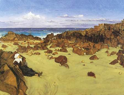 Picture of THE COAST OF BRITTANY OR ALONE WITH THE TIDE 1861