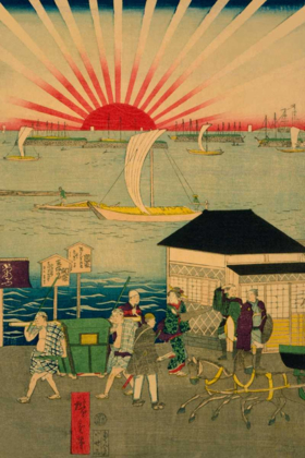 Picture of FAMOUS PLACES IN TOKYO: REAL VIEW OF TAKANAWA #2 FEATURING THE RISING SUN.