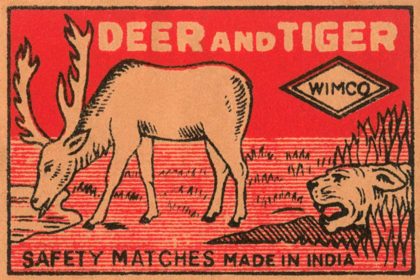 Picture of DEER AND TIGER SAFETY MATCHES