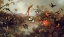 Picture of TROPICAL LANDSCAPE WITH TEN HUMMINGBIRDS