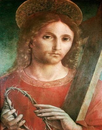 Picture of JESUS WITH CROSS AND CROWN OF THORNS - CUSTOM CROP
