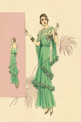 Picture of PLAYFUL GREEN EVENING GOWN