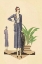 Picture of BLUE CHECKERED SUIT WITH STOLE AND GLOVES