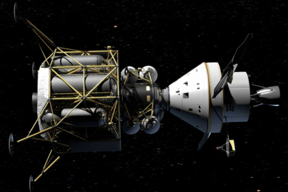 Picture of ALTAIR AND ORION SPACECRAFT: CONCEPTUAL RENDERING