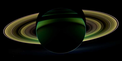 Picture of THE DARK SIDE OF SATURN VIEWED FROM CASSINI, DECEMBER 18, 2012
