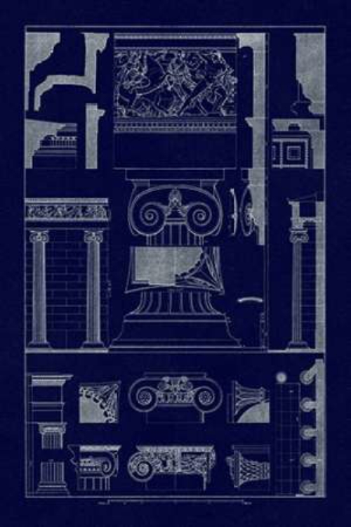 Picture of IONIC CAPITALS (BLUEPRINT)