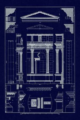 Picture of PEDIMENT OF TEMPLE AT ASSISI (BLUEPRINT)