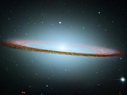 Picture of M104 - THE SOMBRERO GALAXY - COLORED WITH INFRARED DATA