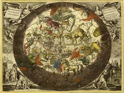 Picture of MAPS OF THE HEAVENS: HEMISPHAERIUM STELLATUM BOREALE CUM SUBIECTO