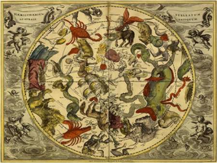 Picture of MAPS OF THE HEAVENS: HAEMISPHAERIUM STELLATUM AUSTRALE ANTIQUUM