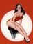 Picture of MID-CENTURY PIN-UPS - EYEFUL MAGAZINE - BRUNETTE IN A RED BATHING SUIT