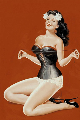 Picture of MID-CENTURY PIN-UPS - LACING HER BRA