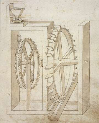 Picture of FOLIO 14: MILL WITH UNDERSHOT WATER WHEEL