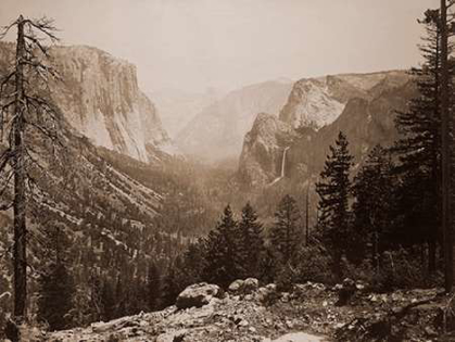 Picture of THE YOSEMITE VALLEY FROM INSPIRATION PT. MARIVINTAGEA TRAIL, 1865-1866