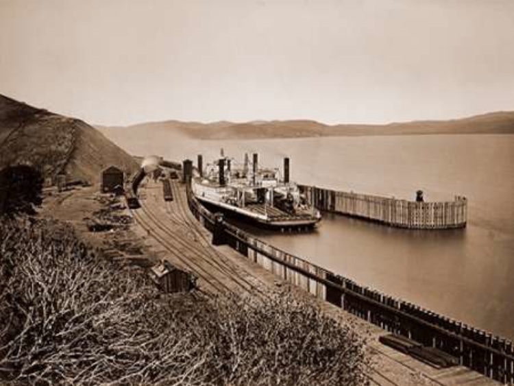 Picture of THE FERRYBOAT SOLANO, PORT COSTA, CALIFORNIA, AFTER 1879