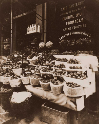 Picture of RUE SAINTE-OPPORTUNE - PRODUCE DISPLAY, RUE SAINTE-OPPORTUNE. SEPIA