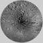 Picture of UNMARKED MAP OF THE MOON, NORTH POLE