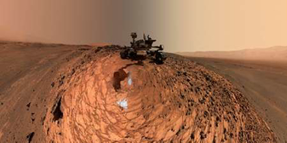 Picture of CURIOSITY SELF-PORTRAIT AT BUCKSKIN DRILLING SITE ON MOUNT SHARP