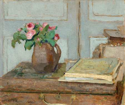 Picture of THE ARTISTS PAINT BOX AND MOSS ROSES, 1898
