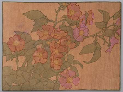 Picture of PINK ROSES ON TERRACOTTA COLOR GROUND