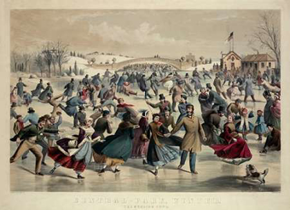 Picture of CENTRAL-PARK, WINTER - THE SKATING POND, NEW YORK, 1862