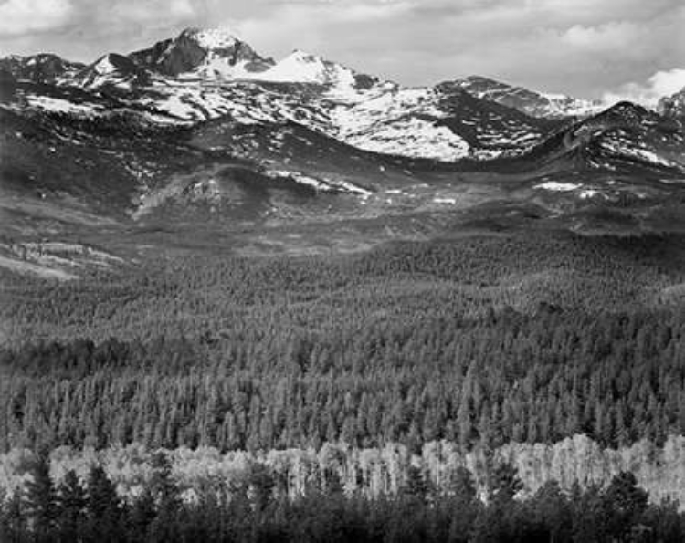 Picture of LONGS PEAK FROM ROAD, ROCKY MOUNTAIN NATIONAL PARK, COLORADO, 1941