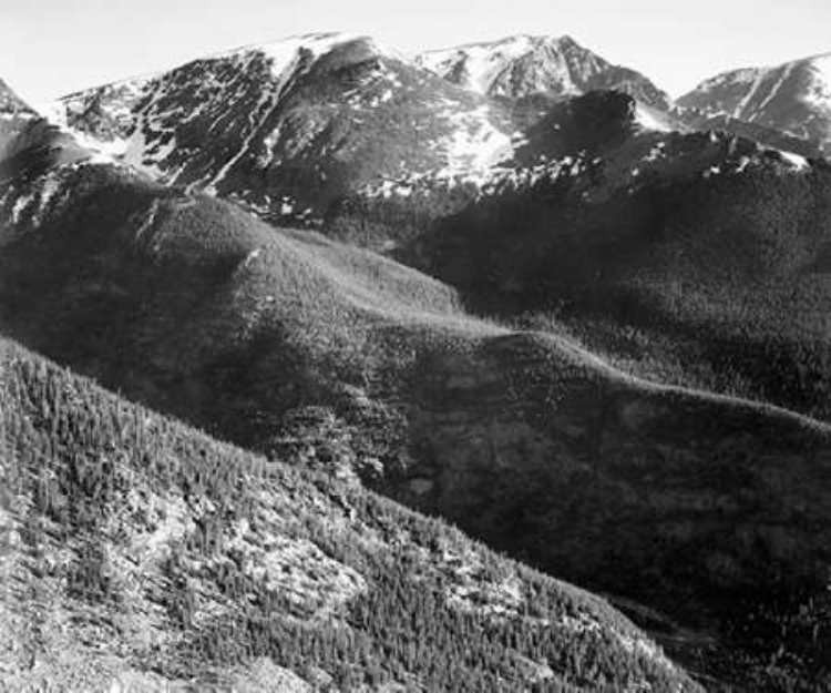 Picture of HILLS AND MOUNTAINS, IN ROCKY MOUNTAIN NATIONAL PARK, COLORADO, CA. 1941-1942