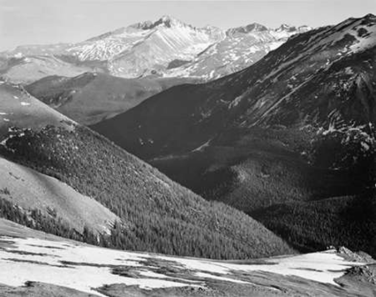 Picture of LONGS PEAK IN ROCKY MOUNTAIN NATIONAL PARK, COLORADO, CA. 1941-1942