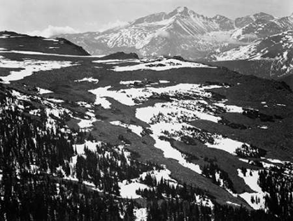 Picture of VIEW OF PLATEAU, SNOW COVERED MOUNTAIN IN BACKGROUND, LONGS PEAK, IN ROCKY MOUNTAIN NATIONAL PARK, C