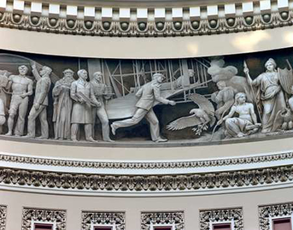 Picture of WRIGHT BROTHERS FRIEZE IN U.S. CAPITOL DOME, WASHINGTON, D.C.
