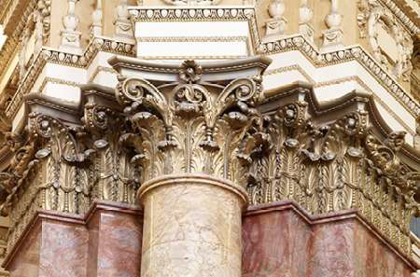 Picture of MAIN READING ROOM. DETAIL OF CAPITALS OF ENGAGED COLUMNS. LIBRARY OF CONGRESS THOMAS JEFFERSON BUILD