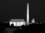 Picture of OUR TREASURED MONUMENTS AT NIGHT, WASHINGTON D.C. - BLACK AND WHITE VARIANT