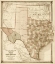 Picture of COUNTY MAP OF TEXAS, AND INDIAN TERRITORY, 1874 - DECORATIVE SEPIA