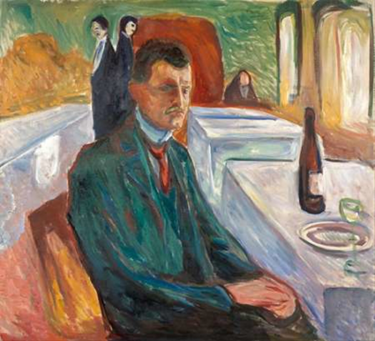 Picture of SELF-PORTRAIT WITH A BOTTLE OF WINE, 1906
