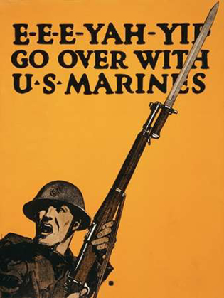 Picture of E-E-E-YAH-YIP, GO OVER WITH U.S. MARINES, 1917