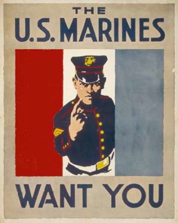 Picture of THE U.S. MARINES WANT YOU, 1914/1918