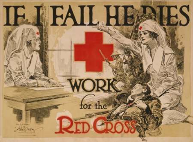 Picture of IF I FAIL HE DIES. WORK FOR THE RED CROSS, CA. 1918