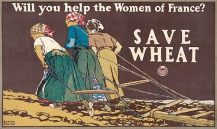 Picture of WILL YOU HELP THE WOMEN OF FRANCE? SAVE WHEAT, 1918