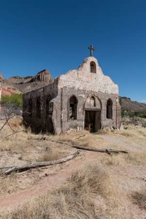 Picture of ABANDONED MOVIE SET ALONG THE RIO GRANDE RIVER IN BIG BEND RANCH STATE PARK IN LOWER BREWSTER COUNTY