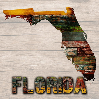 Picture of FLORIDA WOODEN MAP