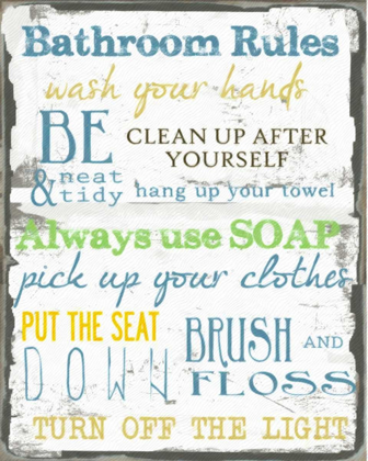 Picture of BATHROOM RULES MULTI