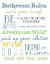 Picture of BATHROOM RULES MULTI