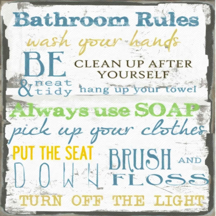 Picture of BATHROOM RULES