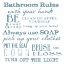 Picture of BATHROOM RULES WHITE