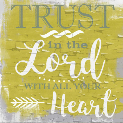 Picture of TRUST IN THE LORD RUSTIC YELLOW
